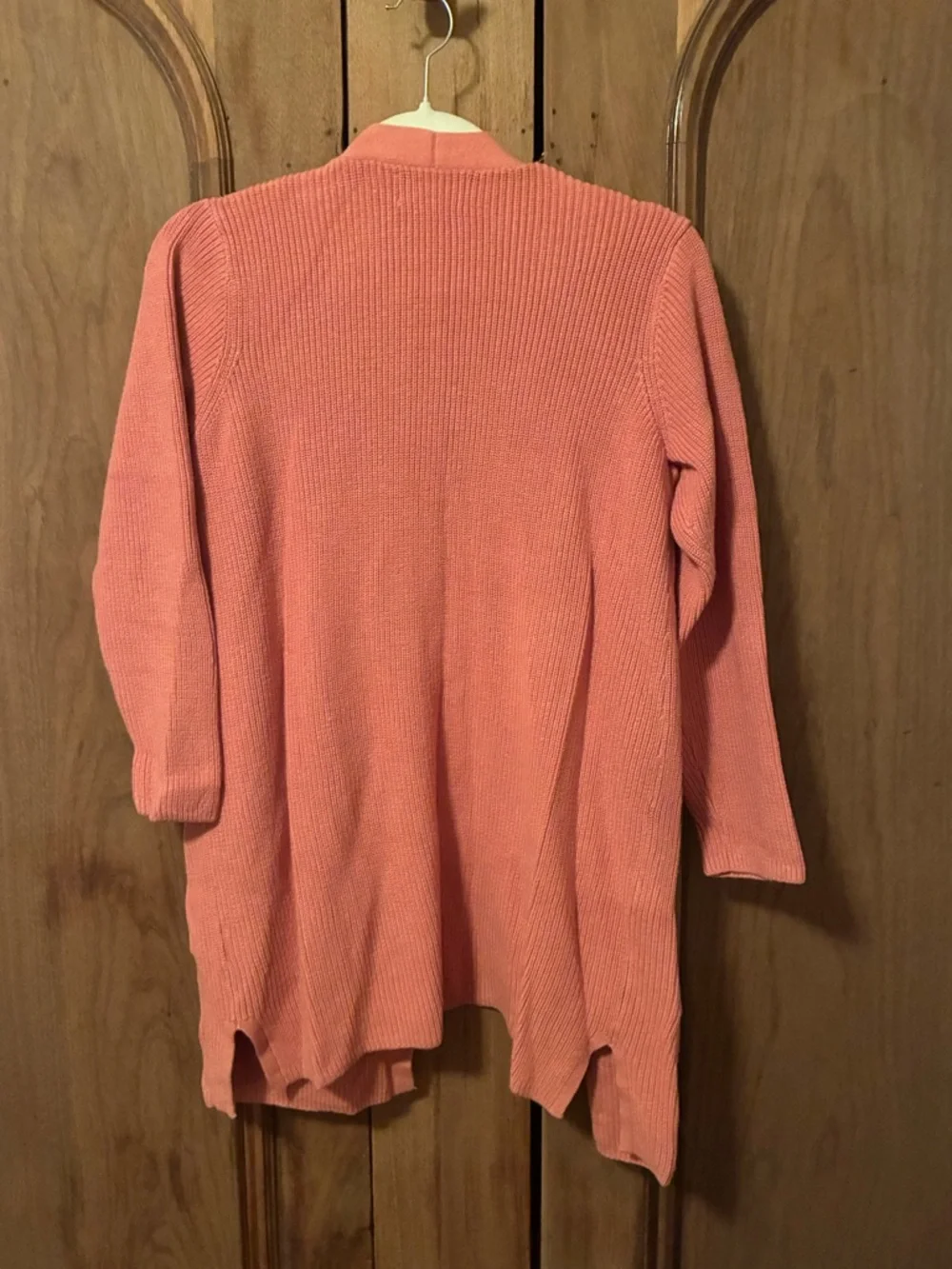 Old Navy Coral Open-Front Ribbed Cardigan - Picture 2 of 2